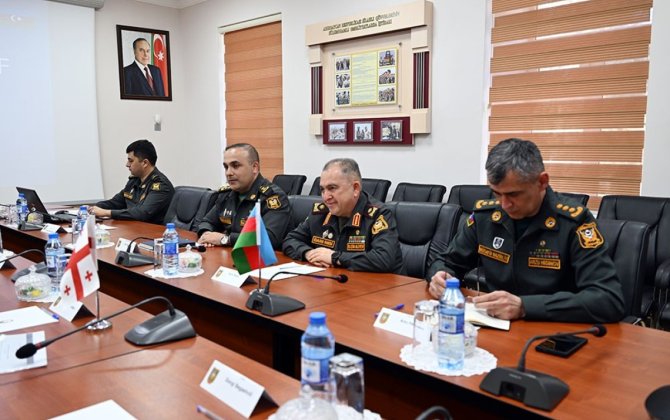 Bakıda Azərbaycan və Gürcüstanın hərbi hüquqşünaslarının işgüzar görüşü keçirilib - FOTO