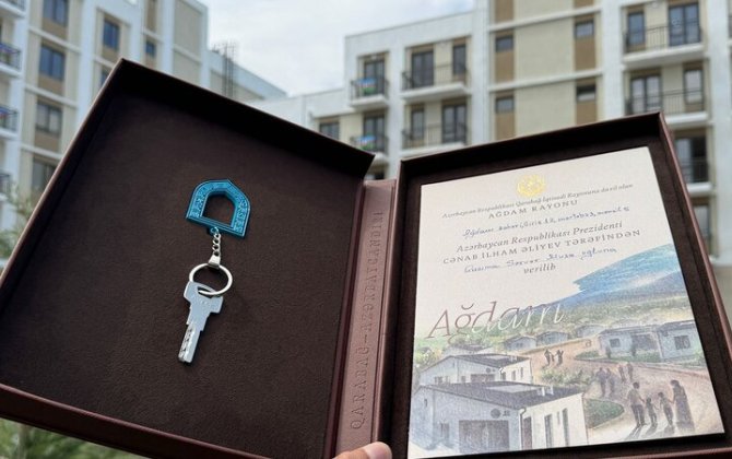 Ağdamda 110 ailəyə mənzillərinin açarları təqdim olundu - FOTO