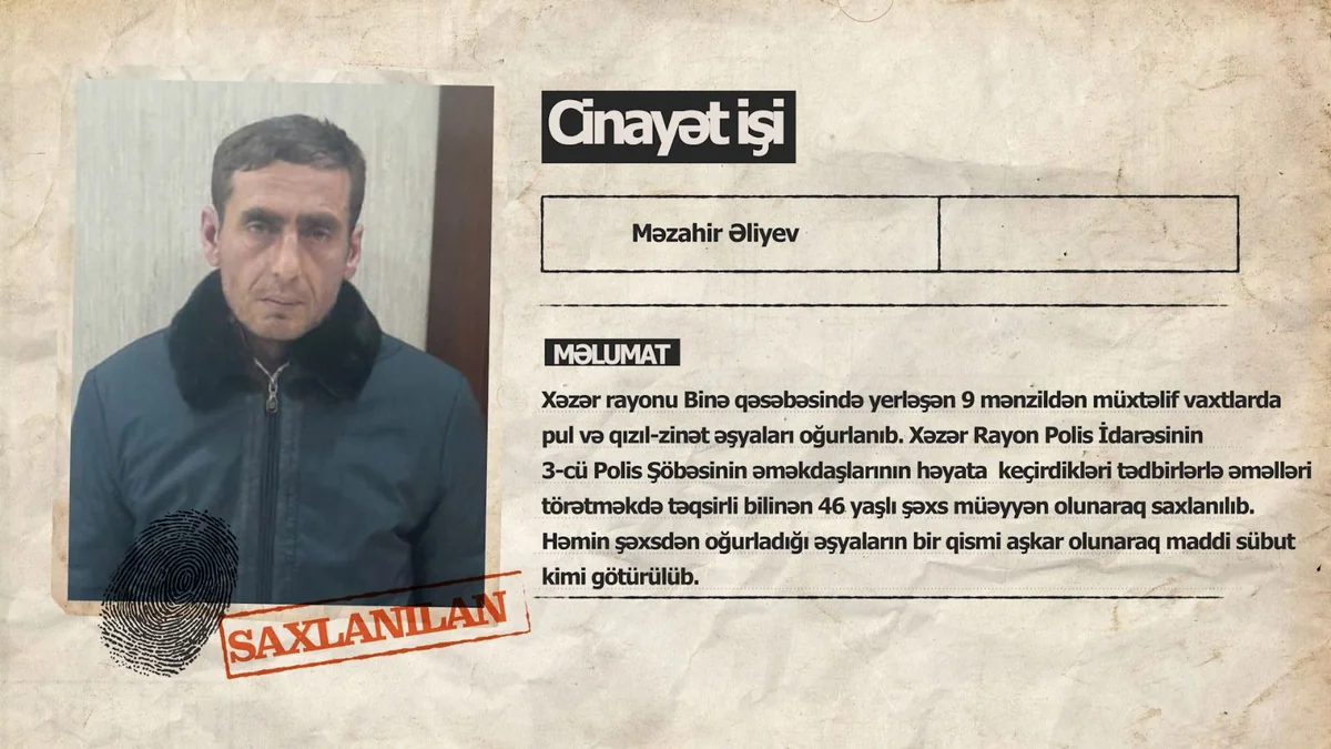 Binədə doqquz mənzili talayan şəxs ələ keçdi - VİDEO