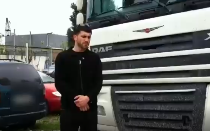 Qanun pozuntusunu gizlətmək istəyən sürücü saxlanıldı - VİDEO