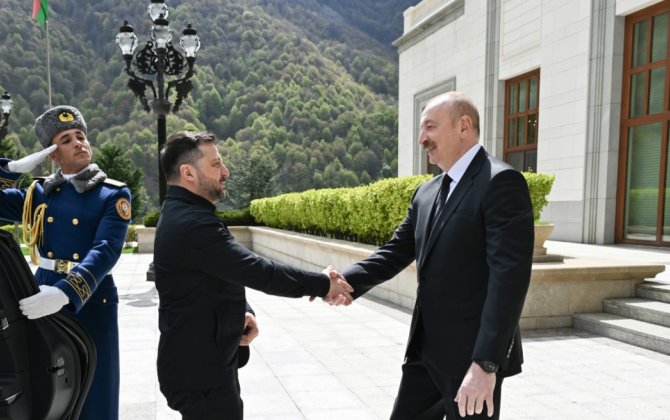 İlham Əliyevin Qəbələdə Volodimir Zelenski ilə təkbətək görüşü oldu - FOTO/VİDEO