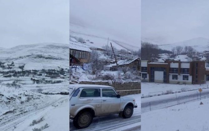 Daşkəsən və Gədəbəyə qar yağıb - FAKTİKİ HAVA