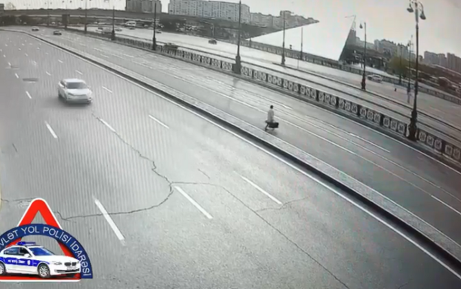 Bakıda yolu köndələn keçən qadını maşın vurdu - ANBAAN VİDEO