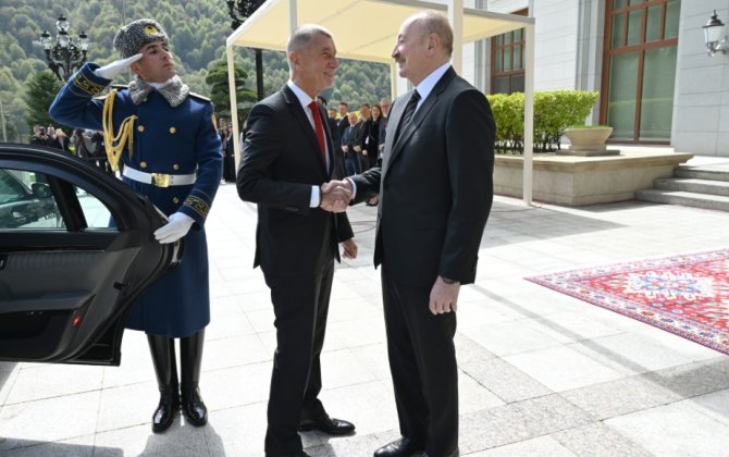 İlham Əliyev Çexiyanın Baş nazirini Qəbələdə qarşıladı - FOTOLAR