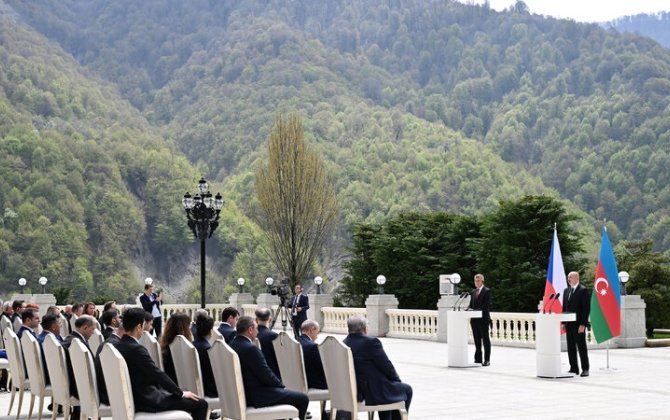 İlham Əliyev və Andrey Babiş mətbuata bəyanatlarla çıxış ediblər - YENİLƏNİB + FOTO