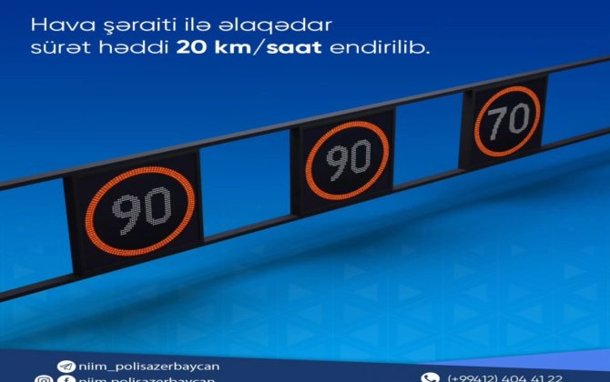 Zığ dairəsi-Hava Limanı yolunda sürət həddi endirilib