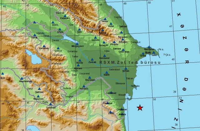 Xəzərdə zəlzələ olub