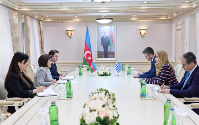 Sahibə Qafarova Yunanıstanın Azərbaycandakı səfiri ilə görüşüb