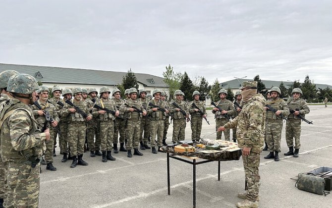 Hərbi vəzifəlilərlə keçirilən təlim toplanışı başa çatdı - FOTO