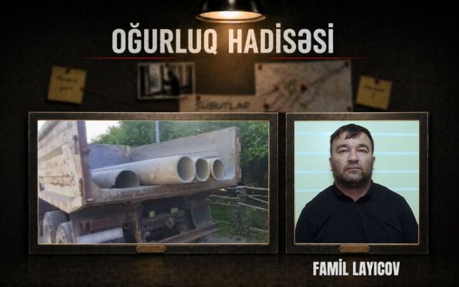 Balakəndə kanalizasiya borusu oğurlayan şəxs saxlanıldı