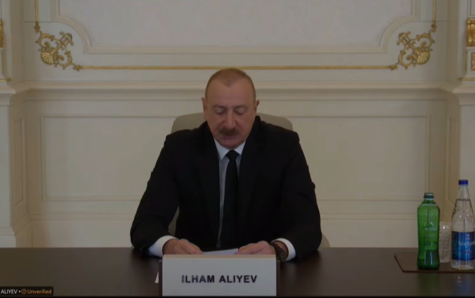 İlham Əliyev İrəvandakı tədbirdə videobağlantı formatında çıxış etdi - YENİLƏNİB