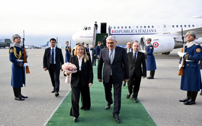 İtaliyanın Baş naziri Corcia Meloni Azərbaycana səfərə gəlib - FOTO