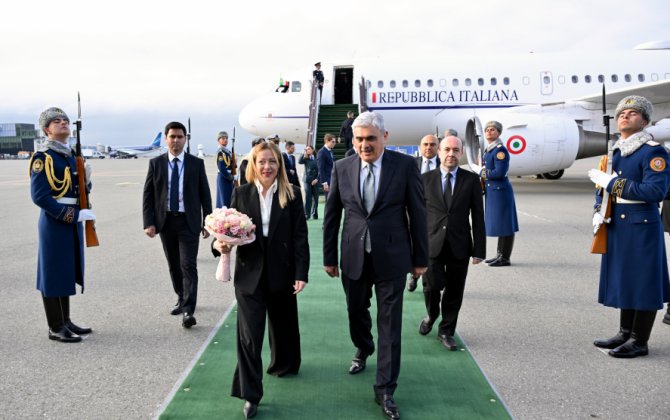 Премьер-министр Италии прибыла с официальным визитом в Азербайджан- ФОТО
