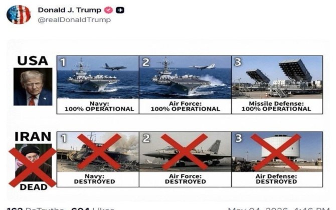Трамп сравнил состояние армий США и Ирана