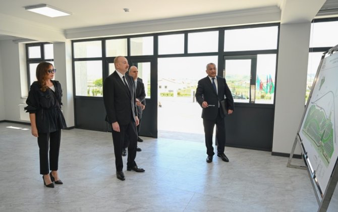 Prezident və birinci xanım Cəbrayılın Şükürbəyli kəndinin açılışında iştirak ediblər - YENİLƏNİB - FOTO