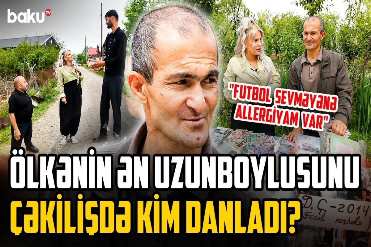 İki metrdən çox boyu olan oğlan niyə məşhur olmağın daşını atdı? - VİDEO
