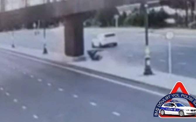 Yüksək sürət gənc motosikletçinin həyatına son qoydu - VİDEO