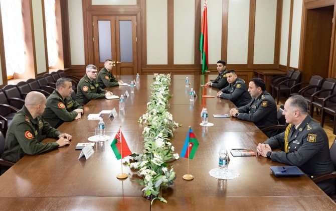 Azərbaycan və Belarus MN-in hərbi informasiya nümayəndələrinin işçi görüşü keçirilib - FOTO