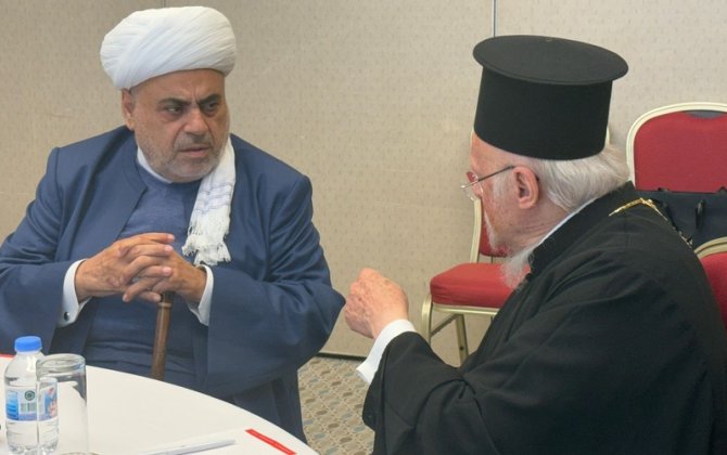 Qafqaz Şeyxi İstanbul Patriarxı ilə görüşdü - FOTO