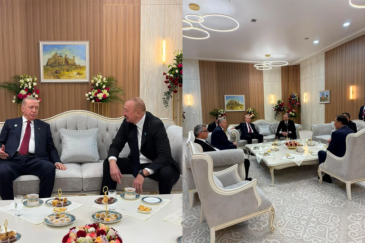 Türküstünda TDT liderləri çay süfrəsində söhbətləşiblər