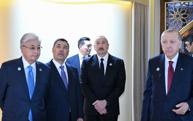 Лидеры братских тюркских стран в Туркестане. Фотографии