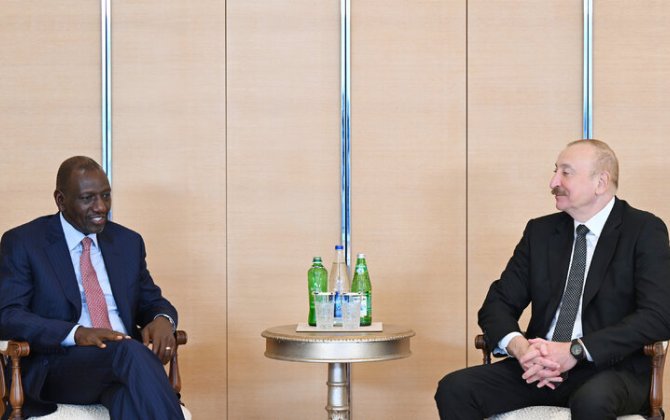 Президент Азербайджана встретился с делегацией во главе с президентом Кении - ФОТО