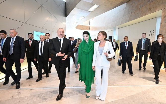 Mehriban Əliyeva WUF13-ün açılış mərasimindən paylaşım edib - FOTO