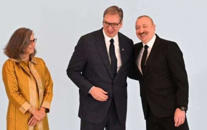 İlham Əliyevin Vuçiçlə səmimi FOTOLARI