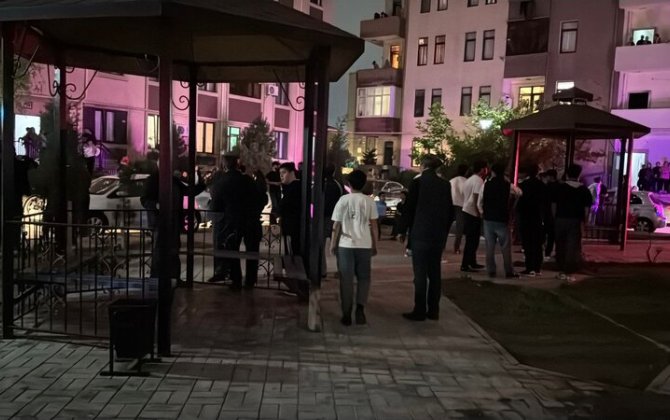 Sumqayıtda çoxmərtəbəli yaşayış binasında yanğın olub