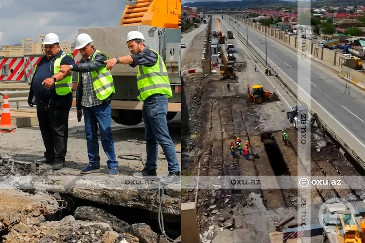 В Гобустане начался снос аварийного моста - ВИДЕО