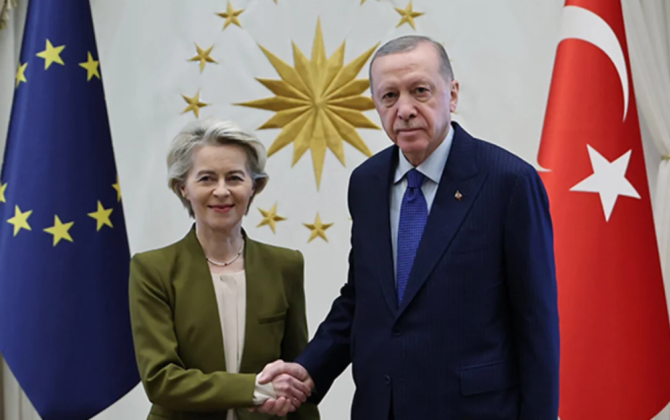 Ərdoğan Fon der Lyayenlə Türkiyə-Aİ münasibətlərini, regional inkişafları və əməkdaşlığı müzakirə edib