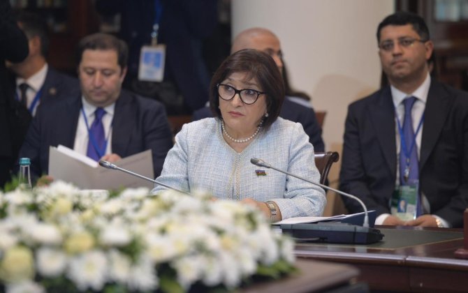 Sahibə Qafarova MDB PA-nın Şura iclasında çıxış edib - FOTO