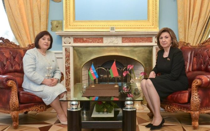 Sahibə Qafarova Belarus Milli Assambleyası Respublika Şurasının sədri ilə görüşüb