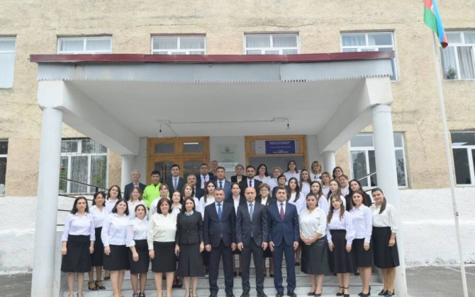 Emin Əmrullayev Qaxda tədris prosesi ilə tanış olub – FOTO