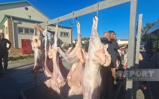 В Агдаме по случаю Гурбан байрамы 3 тыс. малоимущих семей раздали жертвенное мясо