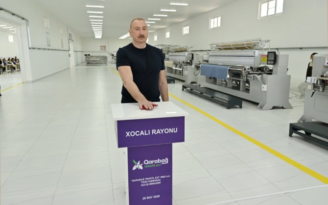 Xocalı şəhərində “Qarabağ Tekstil Evi” MMC istifadəyə verildi - FOTO