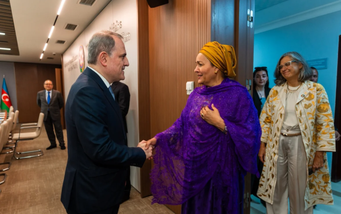 Amina Mohammed Ceyhun Bayramovla görüşüb - FOTO