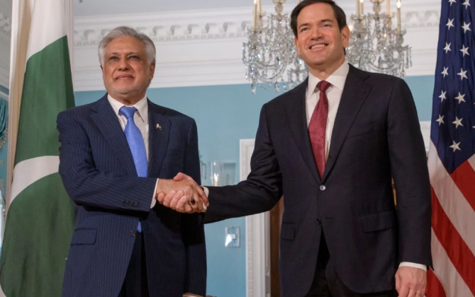 İshaq Dar Vaşinqtonda Rubio ilə Pakistan-ABŞ münasibətlərinin inkişafını müzakirə edib