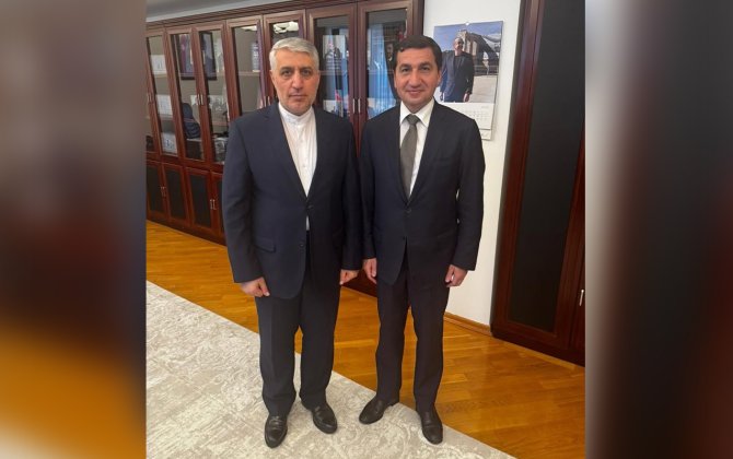 Hikmət Hacıyev İran səfiri ilə görüşdü - FOTO