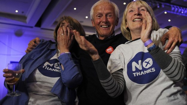 Better Together supporters celebrate