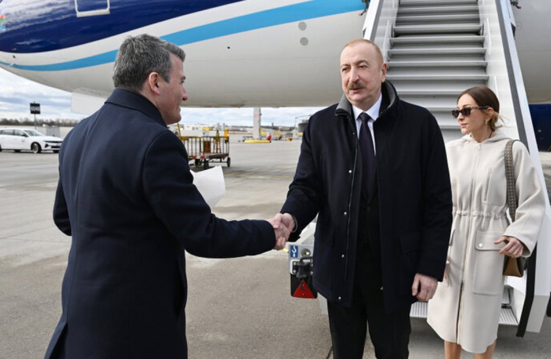 İlham Əliyev Almaniyada səfərdədir - FOTO