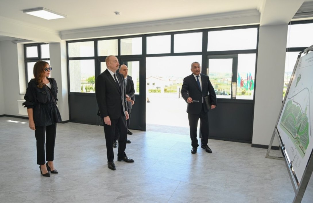 Prezident və birinci xanım Cəbrayılın Şükürbəyli kəndinin açılışında iştirak ediblər - YENİLƏNİB - FOTO