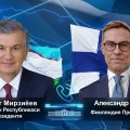 Mirziyoyev və Stubb Özbəkistana gözlənilən səfəri müzakirə edib