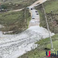Lazanı sel basdı, yol bağlandı - VİDEO