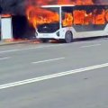 В Сумгайыте сгорел автобус