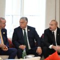 Liderlər çay süfrəsi arxasında - FOTOLAR