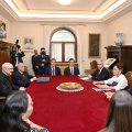 Mehriban Əliyeva Vatikanda Müqəddəs Pavel Bazilikasının baş keşişi ilə görüşüb - FOTO