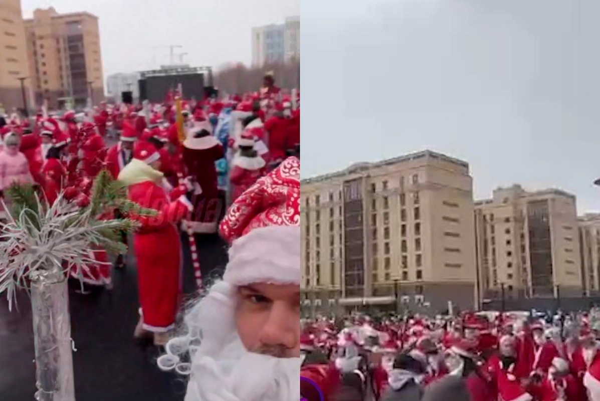 Rusiyada rekord qıran maraqlı parad: Yüzlərlə Şaxta baba bir araya gəldi