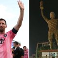 Messi üçün 21 metrlik heykəl ucaldıldı - FOTO