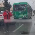 В Баку столкнулись маршрутные автобусы - ВИДЕО